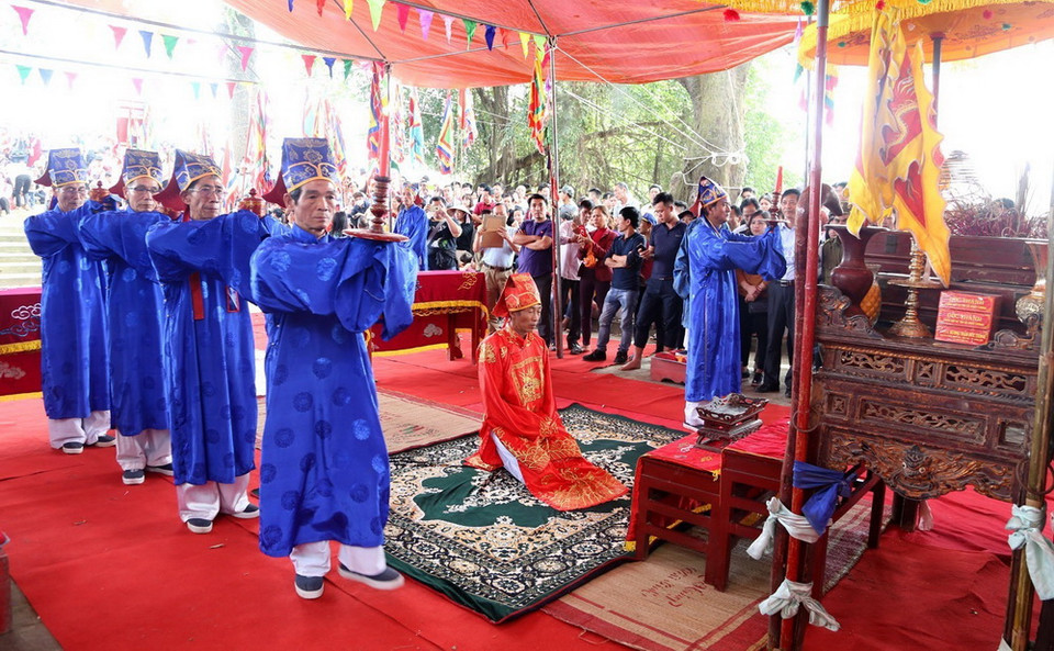 Quang cảnh Lễ hội Phết Hiền Quan. (Ảnh: Trung Kiên/TTXVN)