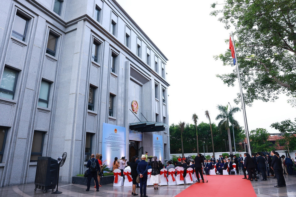 Trụ sở Đại sứ quán Việt Nam tại Thủ đô New Delhi, Ấn Độ. (Ảnh: Dương Giang/TTXVN)