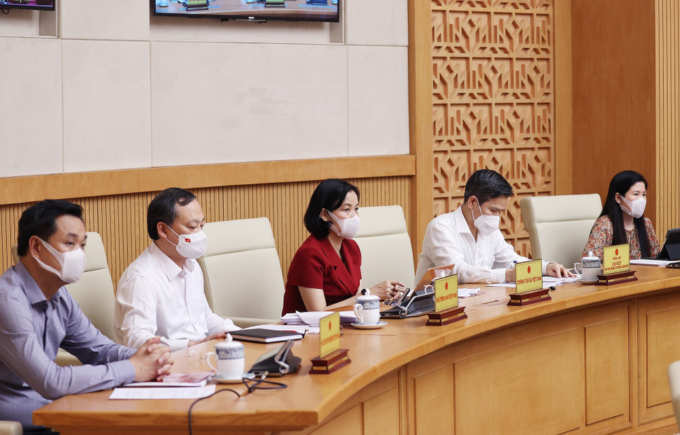 Đại diện Thông tấn xã Việt Nam, Đài Truyền hình Việt Nam, Đài Tiếng nói Việt Nam tham dự phiên họp. (Ảnh: Dương Giang/TTXVN)