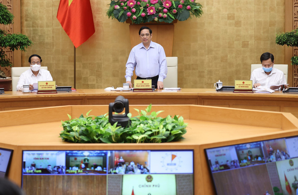 Thủ tướng Phạm Minh Chính phát biểu. (Ảnh: Dương Giang/TTXVN)