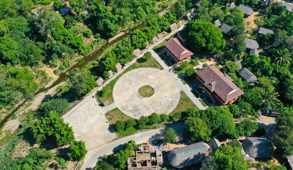 Khu du lịch cộng đồng Klu - một điểm nhấn về du lịch trên tuyến đường xuyên Á, là một phần trong quần thể trong Khu di tích-danh thắng Đakrông. (Ảnh: Hồ Cầu/TTXVN)