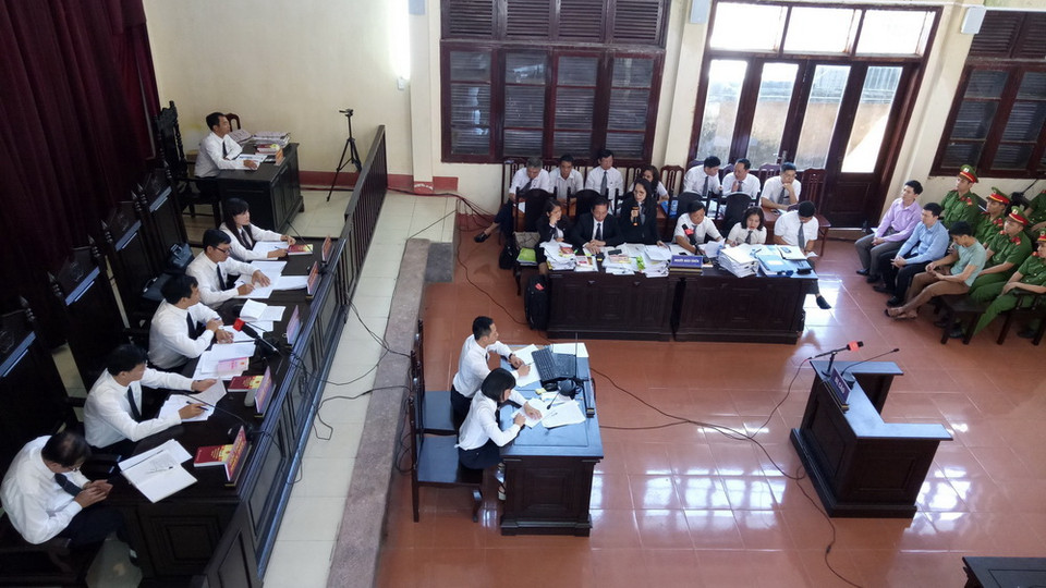 Toàn cảnh phiên xét xử. (Ảnh: Vũ Thị Hà/TTXVN)