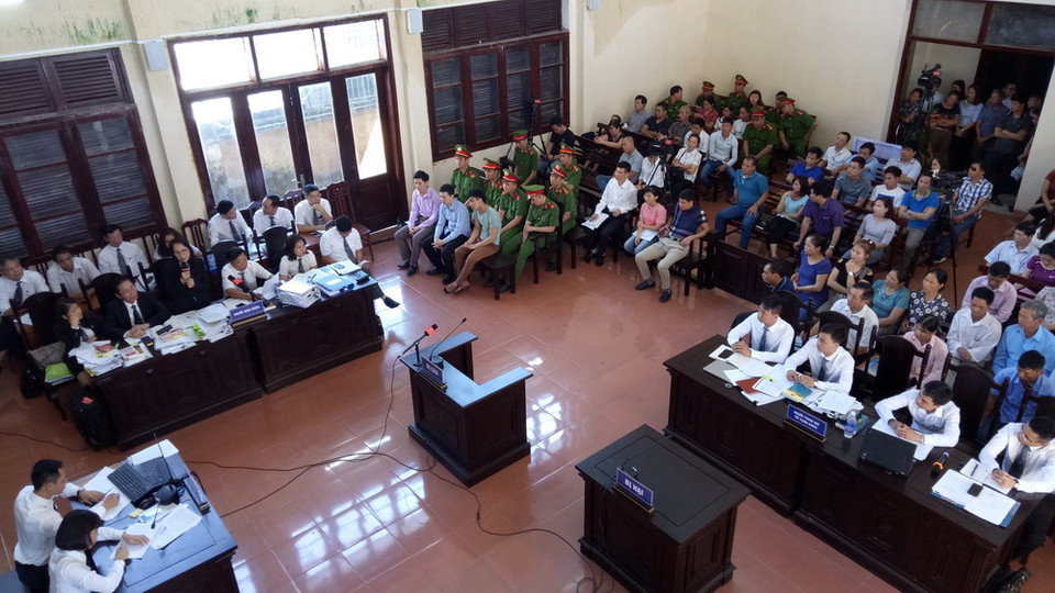 Toàn cảnh phiên xét xử. (Ảnh: Vũ Thị Hà/TTXVN)