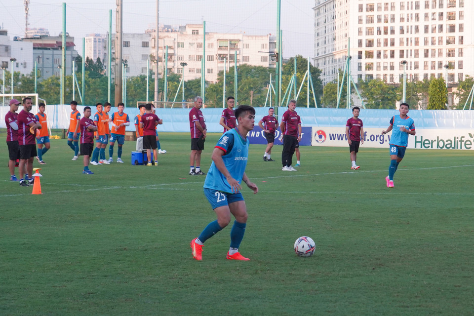 Những nhân tố có màn thể hiện xuất sắc trong đội hình U23 có thể được lựa chọn bổ sung vào thành phần Đội tuyển Quốc gia hướng tới Vòng loại Thứ Hai World Cup 2026, khởi tranh vào tháng 11 tới. (Ảnh: Việt Anh/Vietnam+)