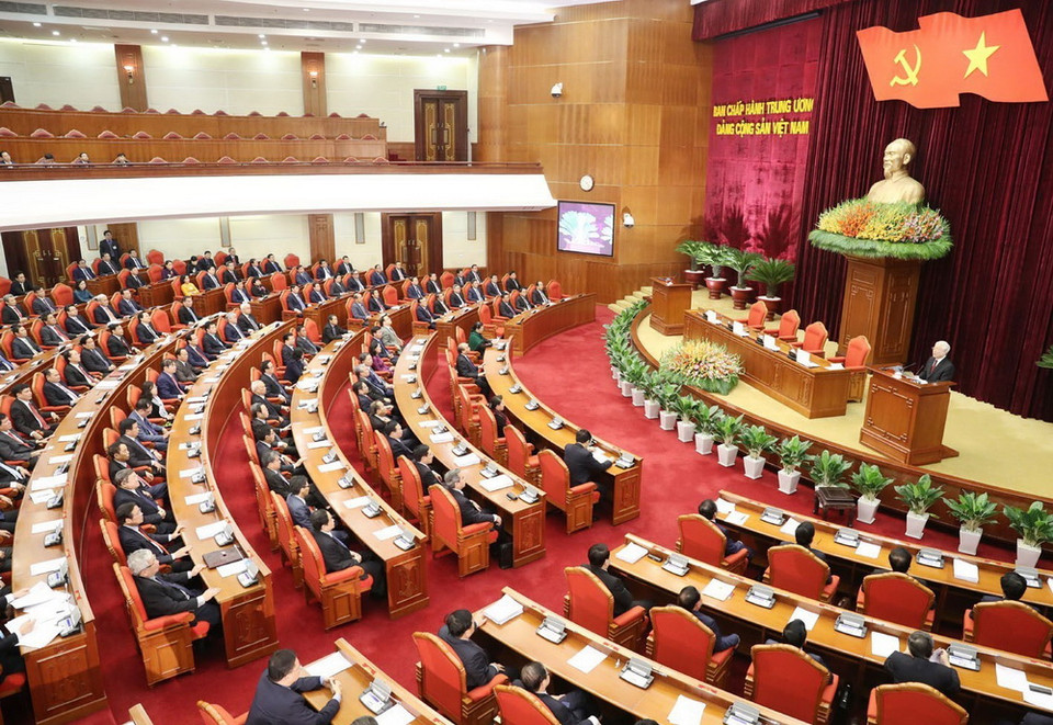 Toàn cảnh bế mạc Hội nghị. (Ảnh: Trí Dũng/TTXVN)