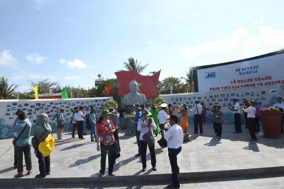 Toàn cảnh Công viên Đại tướng Võ Nguyên Giáp trên đảo Sơn Ca. (Ảnh: Quang Thắng/Vietnam+)