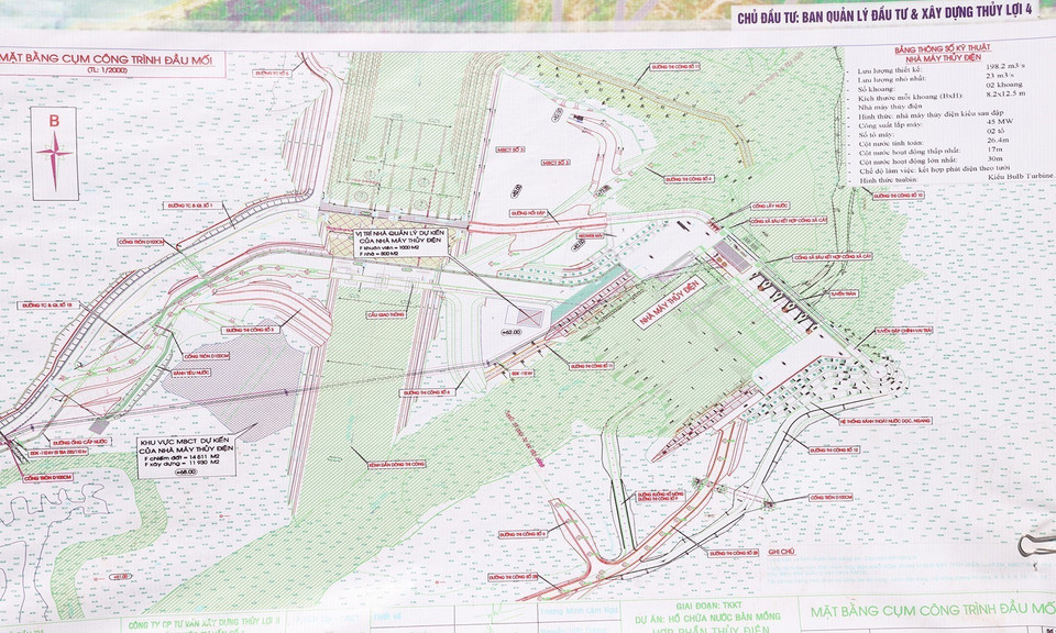 Bản vẽ phối cảnh Dự án hồ thủy lợi Bản Mồng. (Ảnh: Dương Giang/TTXVN)