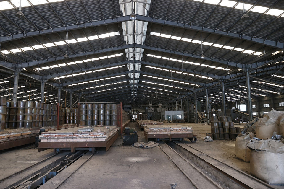 Nhà máy Sắt xốp Bắc Kạn, thuộc Công ty Cổ phần Vật tư và Thiết bị toàn bộ - Matexim. (Ảnh: Dương Giang/TTXVN)