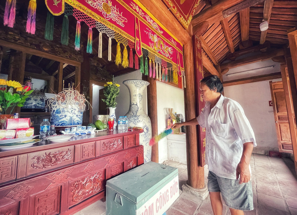 4 giờ 30 phút ngày 3/3/1947, trước khi lên Việt Bắc lãnh đạo cuộc kháng chiến chống thực dân Pháp, Bác Hồ đã nghỉ chân tại chùa Một Mái ngay dưới chân núi Hoàng Xá. (Ảnh: Xuân Mai/Vietnam+)