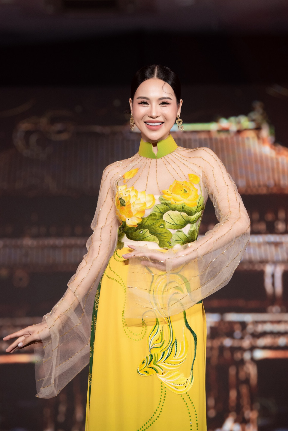 Người đẹp Thùy Trâm. (Ảnh: CTV/Vietnam+)