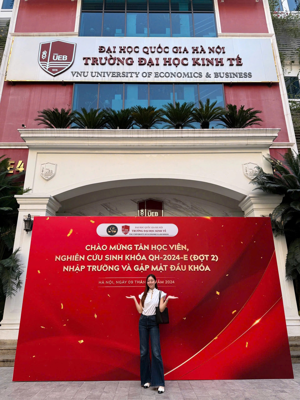 Khi tìm hiểu về những chương trình học để tiếp tục nâng cao học vấn, Lương Thùy Linh cho biết đã quyết định chọn chương trình học thẳng lên tiến sỹ. (Ảnh: CTV/Vietnam+)