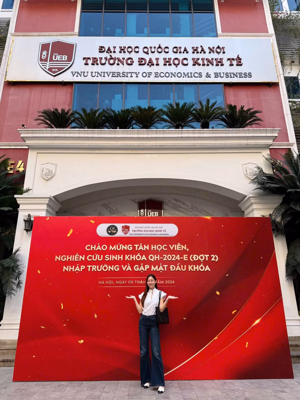 Khi tìm hiểu về những chương trình học để tiếp tục nâng cao học vấn, Lương Thùy Linh cho biết đã quyết định chọn chương trình học thẳng lên tiến sỹ. (Ảnh: CTV/Vietnam+)
