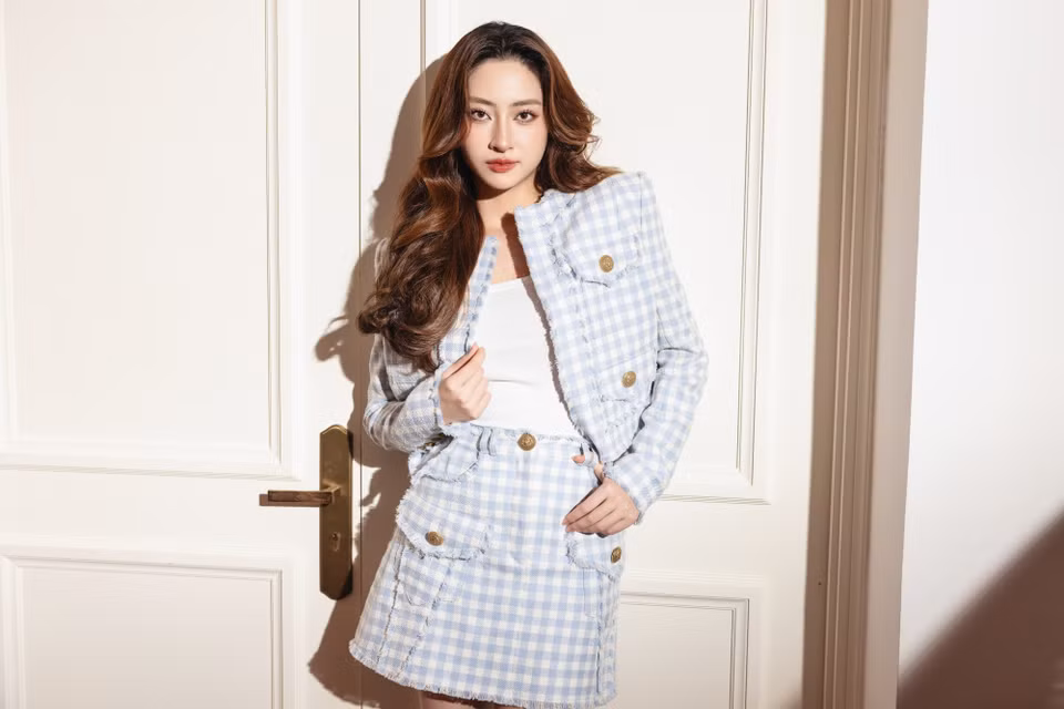 Ngoài thành công trên chặng đường chinh phục vương miện, Hoa hậu Lương Thùy Linh còn ghi dấu ấn bởi thành tích học tập xuất sắc. (Ảnh: CTV/Vietnam+)