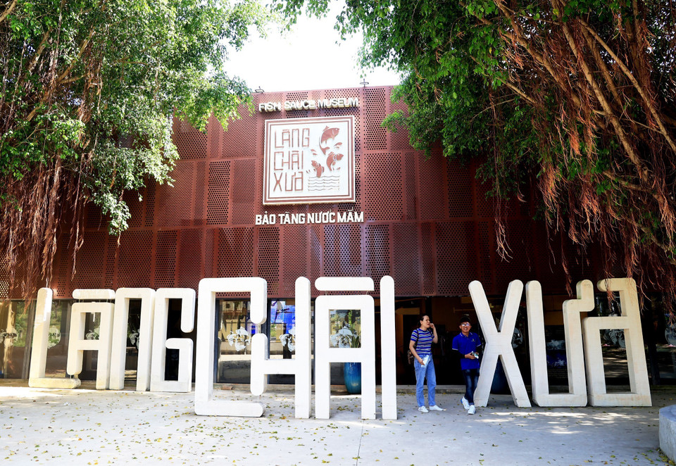 Bảo tàng nước mắm Làng Chài Xưa tại phường Phú Hài, thành phố Phan Thiết, tỉnh Bình Thuận. (Ảnh: Hồng Đạt/TTXVN)