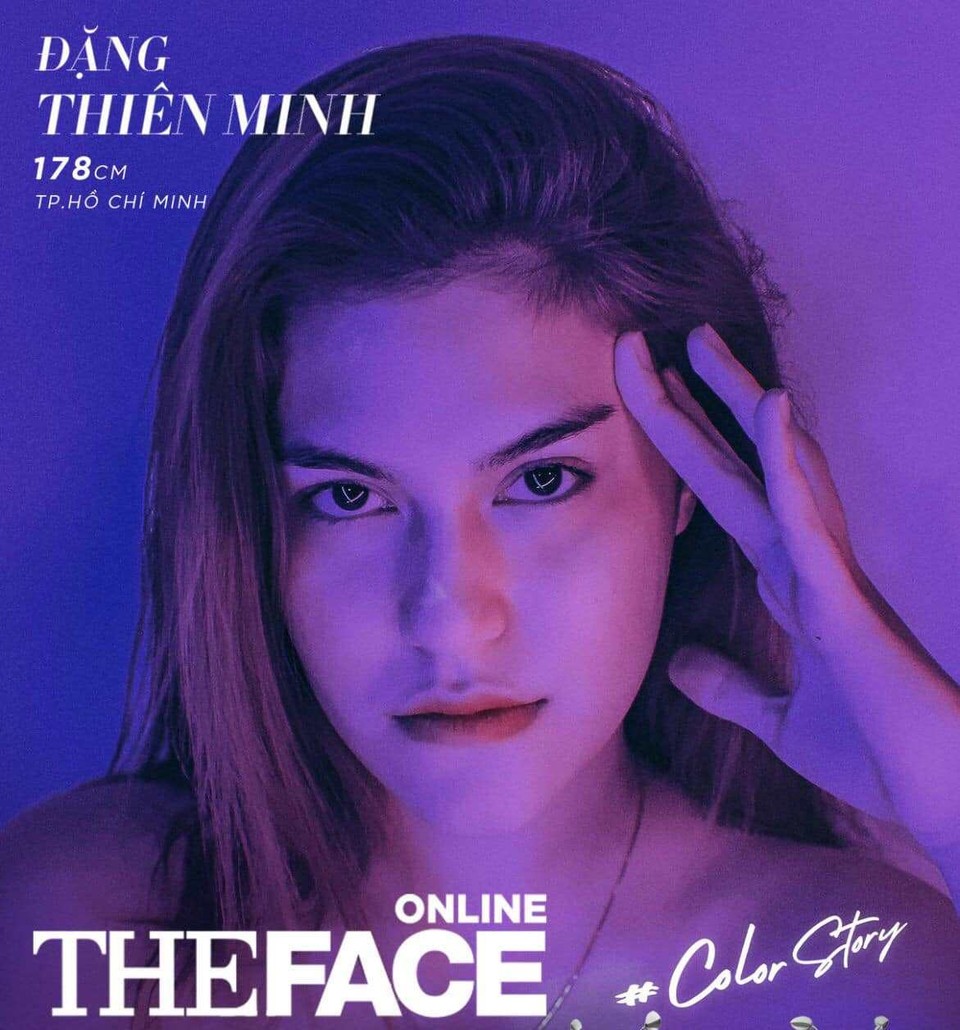 Đặng Thiên Minh sở hữu gương mặt lai tây cá tính nhưng không kém phần quyến rũ. Nét đẹp độc lạ và thần thái chuẩn model của Thiên Minh đã giúp cô nàng dễ dàng chiếm được tình cảm giới mộ điệu ngay trong lần xuất hiện đầu tiên tại cuộc thi The Face Online. (Ảnh: CTV)