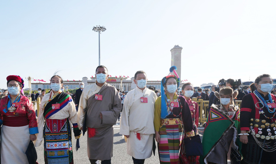 Các đại biểu về dự Đại hội. (Ảnh: THX/TTXVN)