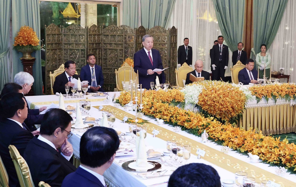 Chủ tịch nước Tô Lâm phát biểu. (Ảnh: Nhan Sáng/TTXVN)