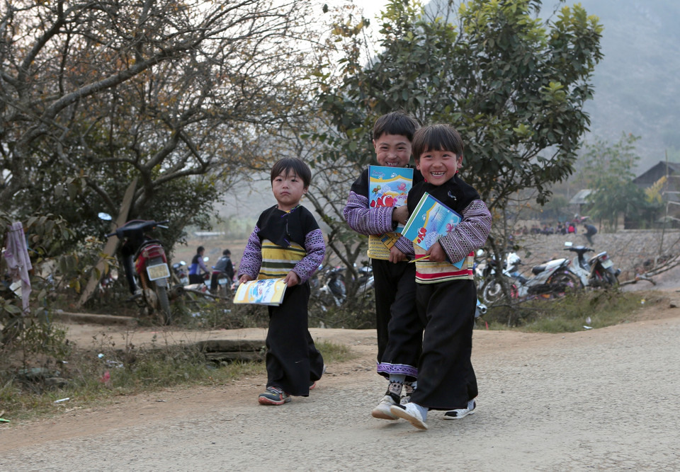 Niềm vui ngày Tết. (Ảnh: Xuân Mai/Vietnam+)
