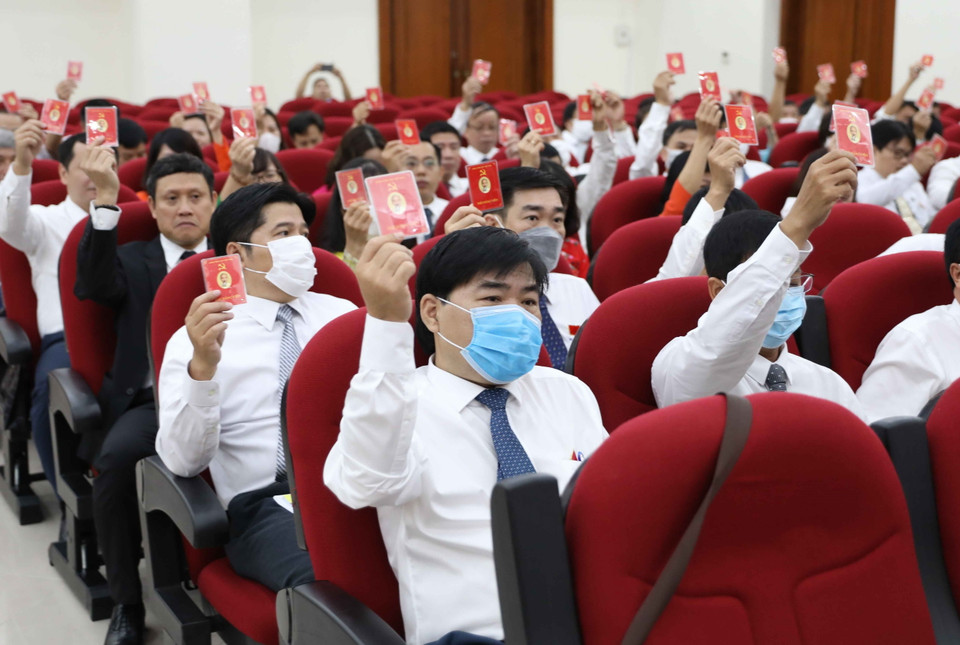 Đại biểu dự đại hội. (Ảnh: Thanh Tùng/TTXVN)