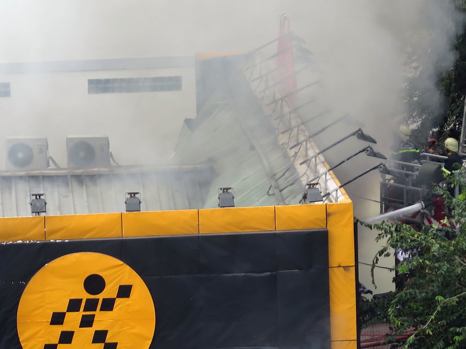 Hiện trường vụ cháy. (Ảnh: Hoàng Hải/Vietnam+)