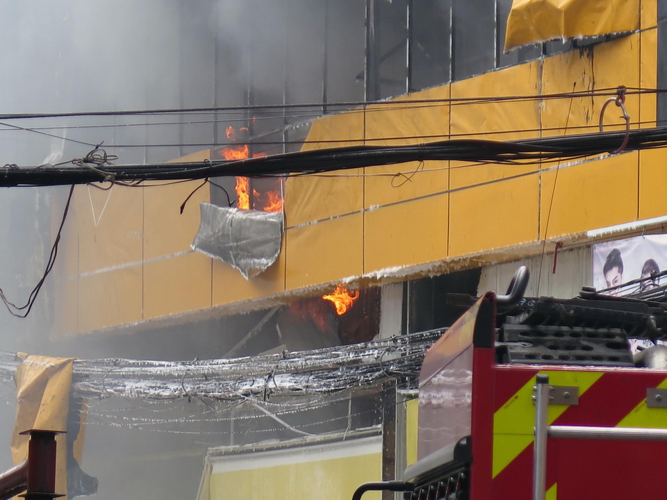 Hiện trường vụ cháy. (Ảnh: Hoàng Hải/Vietnam+)