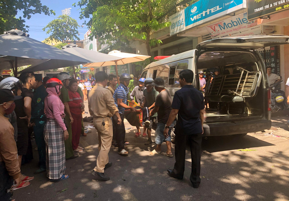 Hiện trường vụ tai nạn. (Ảnh: Nguyên Linh/Vietnam+)