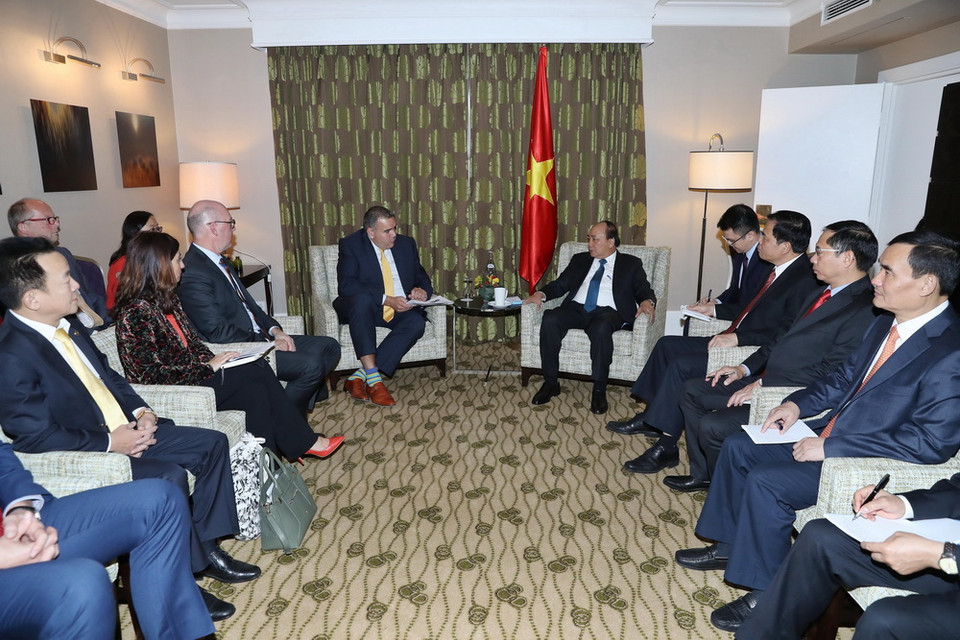 Thủ tướng Nguyễn Xuân Phúc tiếp ông Menno Holterman, Tổng giám đốc điều hành Tập đoàn Nijhuis. (Ảnh: Thống Nhất/TTXVN)