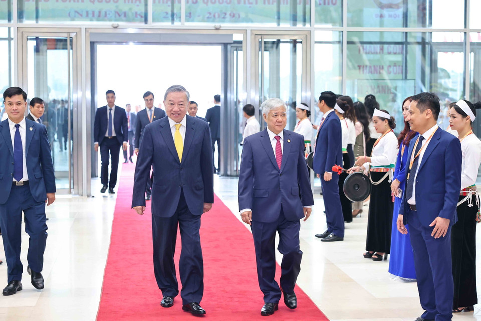 Tổng Bí thư, Chủ tịch nước Tô Lâm đến dự Phiên khai mạc. (Ảnh: TTXVN)