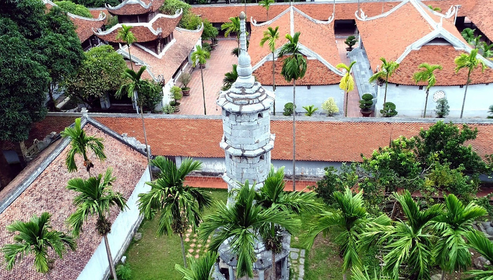 Chùa Bút Tháp, xã Đình Tổ, huyện Thuận Thành, tỉnh Bắc Ninh. (Ảnh: Đinh Văn Nhiều/TTXVN)