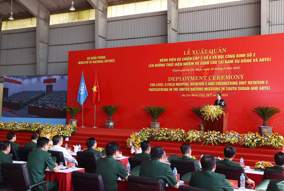 Quang cảnh buổi lễ. (Ảnh: Thống Nhất/TTXVN)