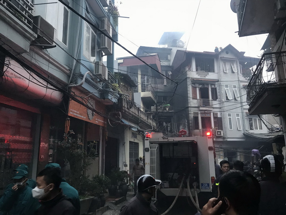 Hiện trường vụ cháy. (Ảnh: TTXVN)