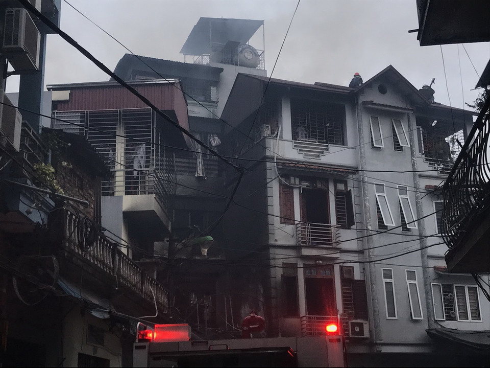 Hiện trường vụ cháy. (Ảnh: TTXVN)