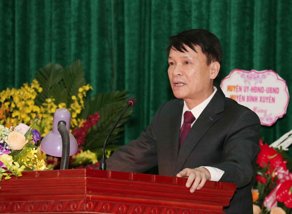 Tổng giám đốc TTXVN Nguyễn Đức Lợi phát biểu. (Ảnh: Văn Điệp/TTXVN)