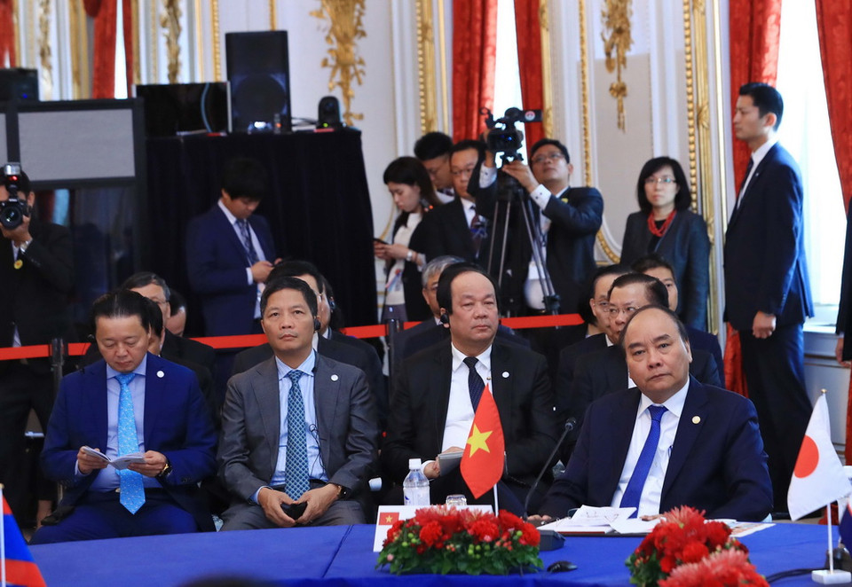 Thủ tướng Nguyễn Xuân Phúc và đoàn đại biểu Việt Nam dự Hội nghị Cấp cao Hợp tác Mekong-Nhật Bản lần thứ 10. (Ảnh: Thống Nhất/TTXVN)