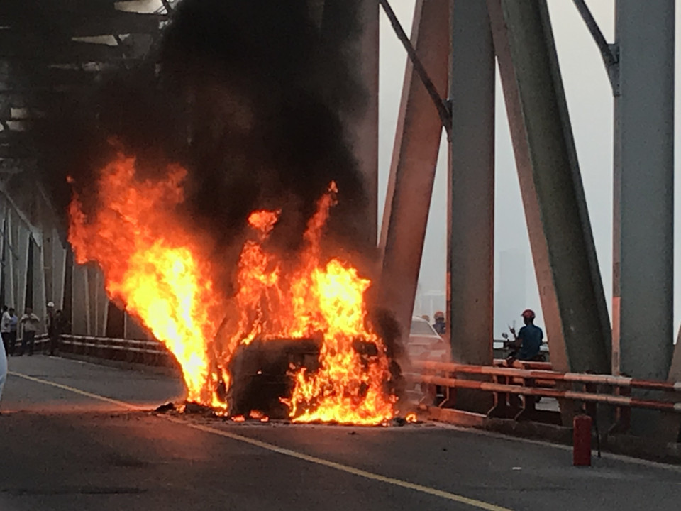 Hiện trường vụ cháy. (Ảnh: Minh Quyết/TTXVN)