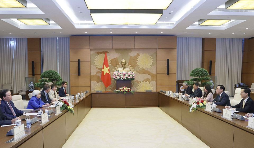 Quang cảnh buổi tiếp. (Ảnh: Doãn Tấn/TTXVN)