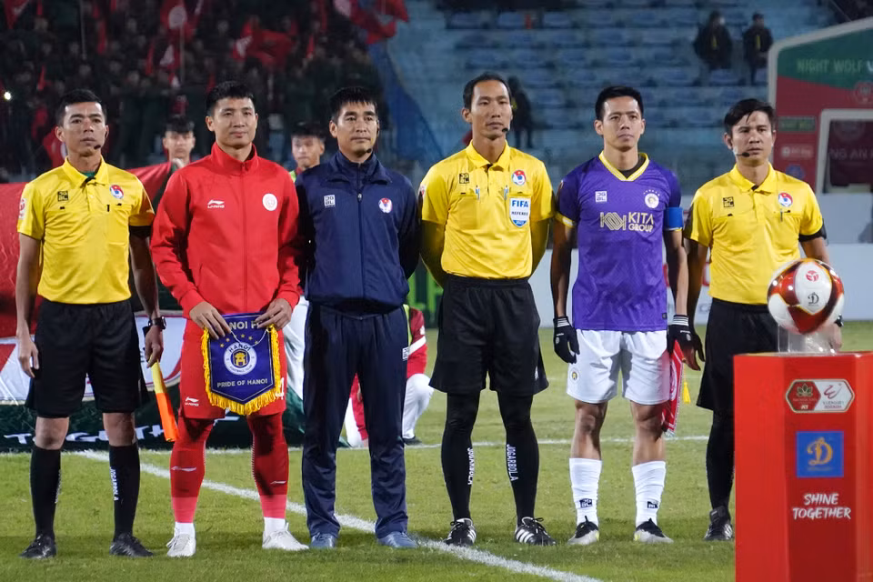 Tối 17/12, Thể Công-Viettel gặp Hà Nội FC trong trận cầu tâm điểm vòng 6 V-League 2023/24. (Ảnh: Việt Anh/Vietnam+)