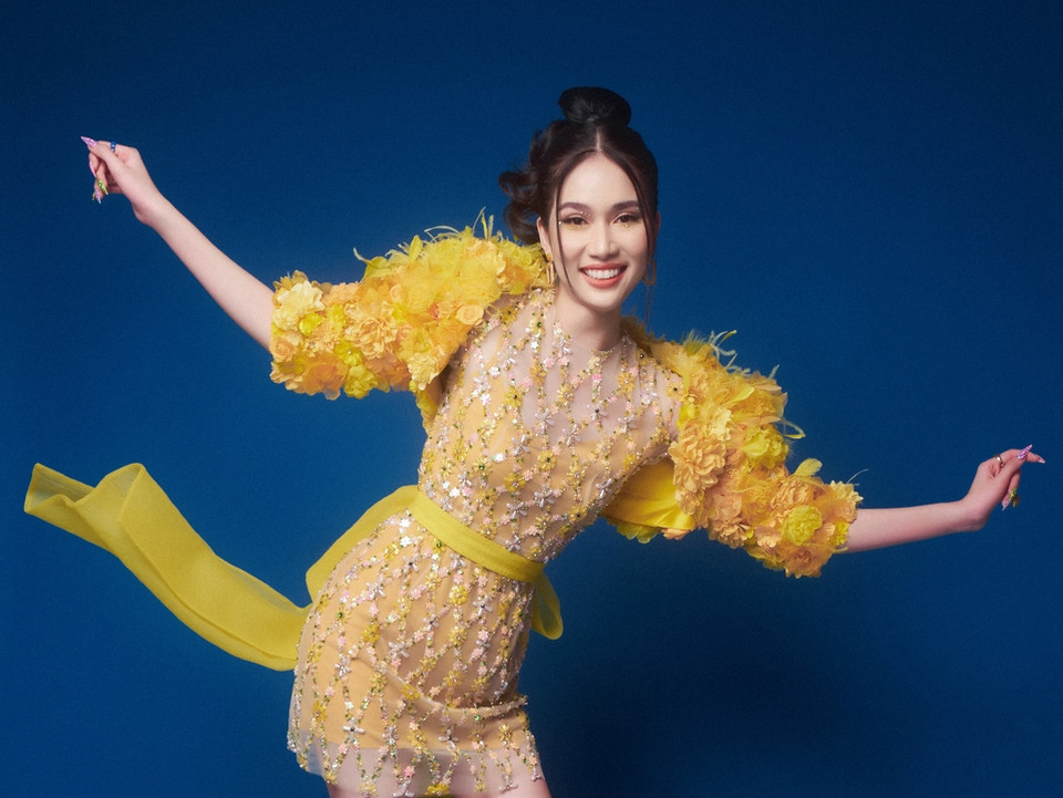 Mới đây, Á hậu Phương Anh vừa thực hiện bộ ảnh mới, tròn một năm đăng quang ngôi vị Á hậu 1 cuộc thi Hoa Hậu Việt Nam 2020. (Ảnh: CTV/Vietnam+)