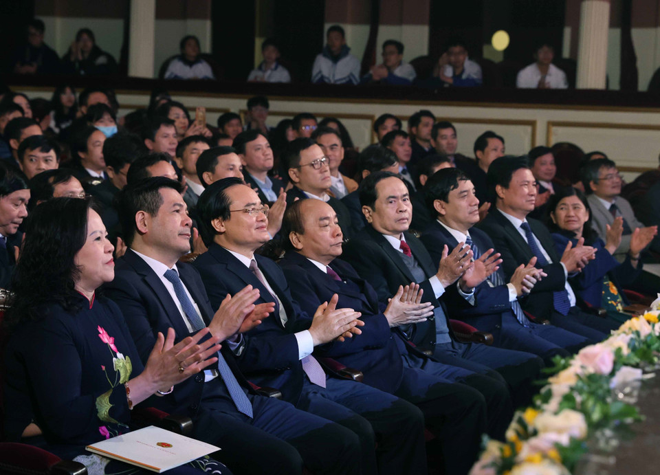 Các đại biểu tham dự Lễ tuyên dương. (Ảnh: Thống Nhất/TTXVN)