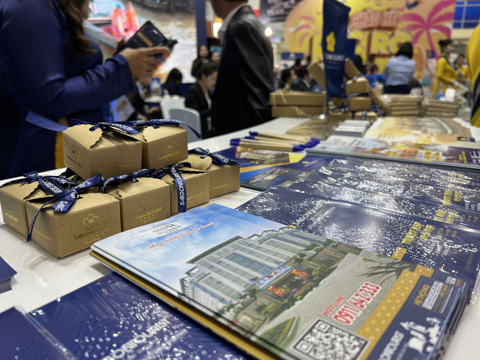 Rất nhiều thông tin về điểm đến mới, hành trình mới với nhiều ưu đãi dành cho du khách trong thời gian diễn ra hội chợ (Ảnh: Mai Mai/Vietnam+)