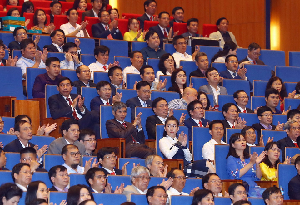 Các đại biểu dự lễ kỷ niệm. (Ảnh: Thống Nhất/TTXVN)