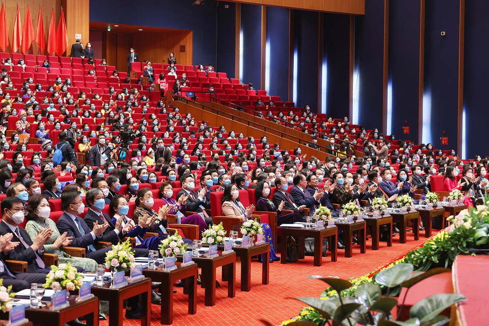 Các đại biểu dự Lễ khai mạc Đại hội. (Ảnh: Dương Giang/TTXVN)