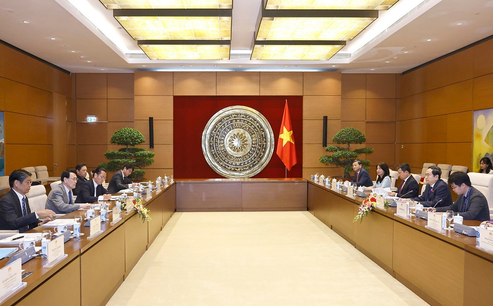 Quang cảnh buổi tiếp. (Ảnh: Doãn Tấn/TTXVN)