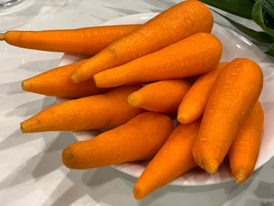 Cà rốt có tác dụng bổ mắt, đẹp da, thải độc. (Ảnh: Đậu Đậu/Vietnam+)