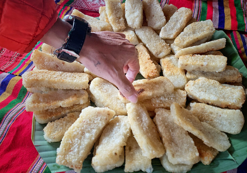 Món bánh Nẹt, gắn với câu chuyện cảm động về tình cảm gia đình của người Mường ở Đà Bắc. (Ảnh: Mai Mai/Vietnam+)