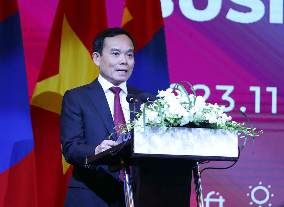 Phó Thủ tướng Trần Lưu Quang phát biểu tại Diễn đàn. (Ảnh: An Đăng/TTXVN)