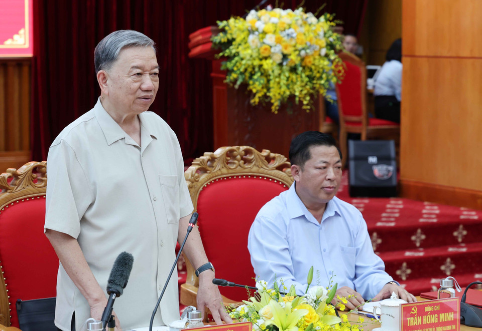 Chủ tịch nước Tô Lâm phát biểu chỉ đạo. (Ảnh: Nhan Sáng/TTXVN)