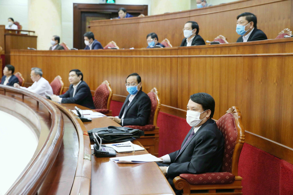 Đồng chí Nguyễn Đức Lợi, Ủy viên Trung ương Đảng, Tổng giám đốc Thông tấn xã Việt Nam dự hội nghị. (Ảnh: Phương Hoa/TTXVN)