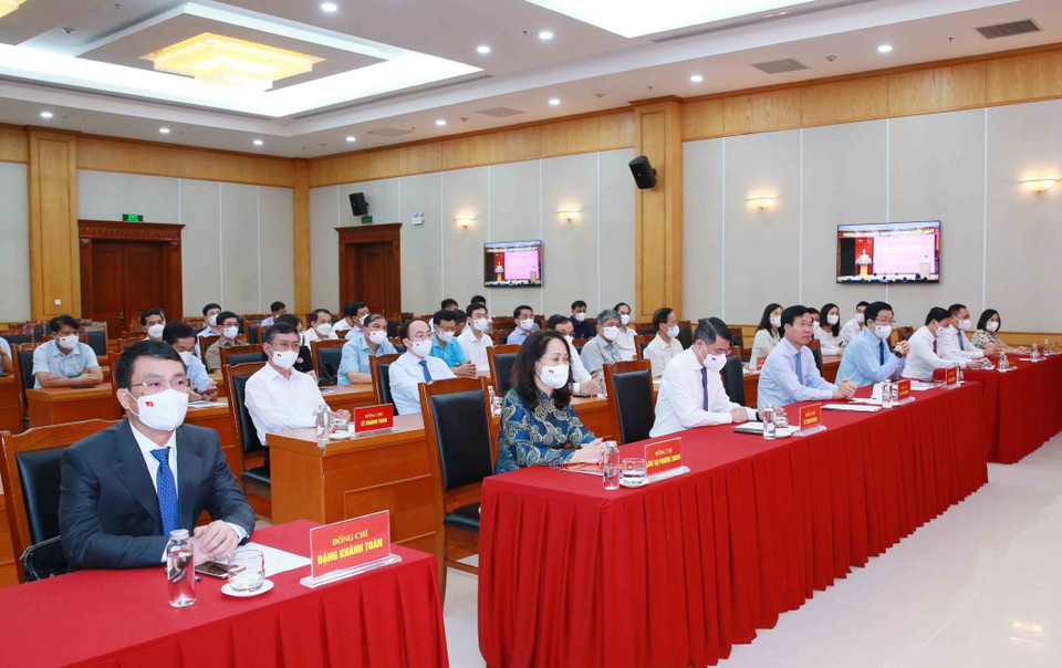 Đại biểu dự công bố quyết định. (Ảnh: Phương Hoa/TTXVN)