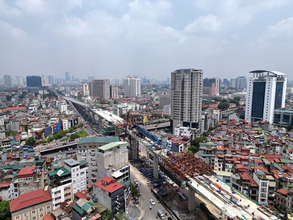 Dự án hoàn thành và đi vào khai thác sẽ giúp giảm ùn tắc giao thông cho đường Trường Chinh, Đại La, Minh Khai... góp phần hoàn thiện quy hoạch giao thông của Hà Nội. (Ảnh: Tuấn Anh/TTXVN)